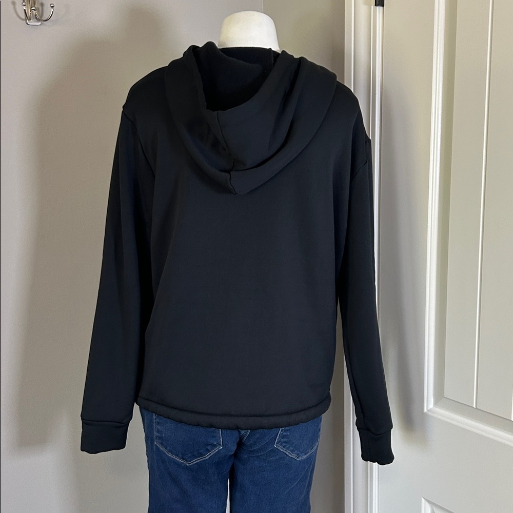 Tuckernuck Dudley Stephens Fleece Hooded Sweatshirt Black Drawstring Waist Sz S - Picture 4 of 9